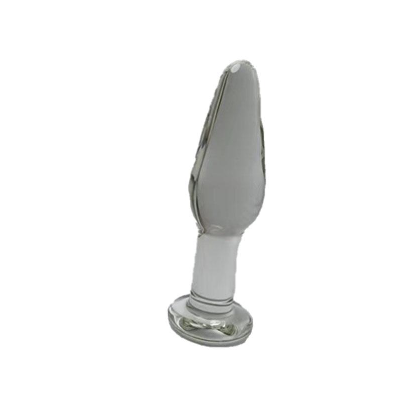 High Borosilicate 12cm Glass Dildo Sex Toy Penis G Spot Massager For Men