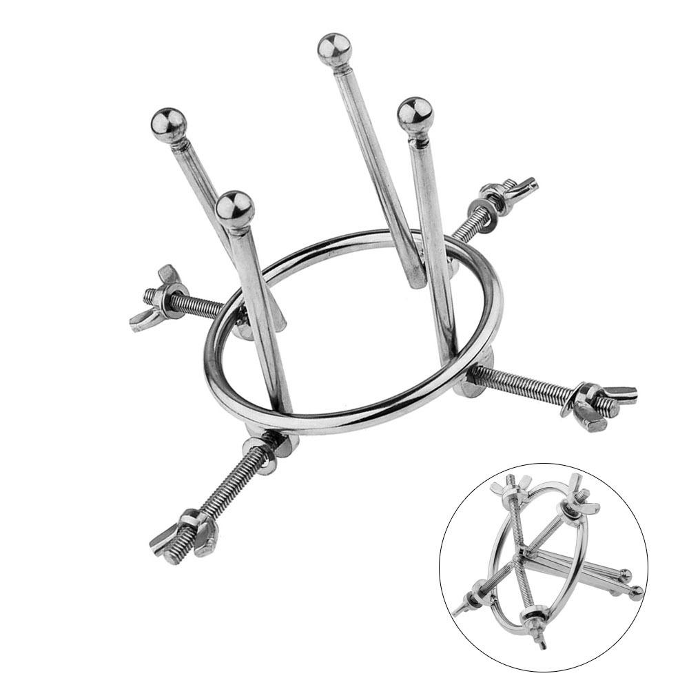 Stainless Steel Anal Dilator Training Butt Plug Fetish Sex Toy For Bdsm