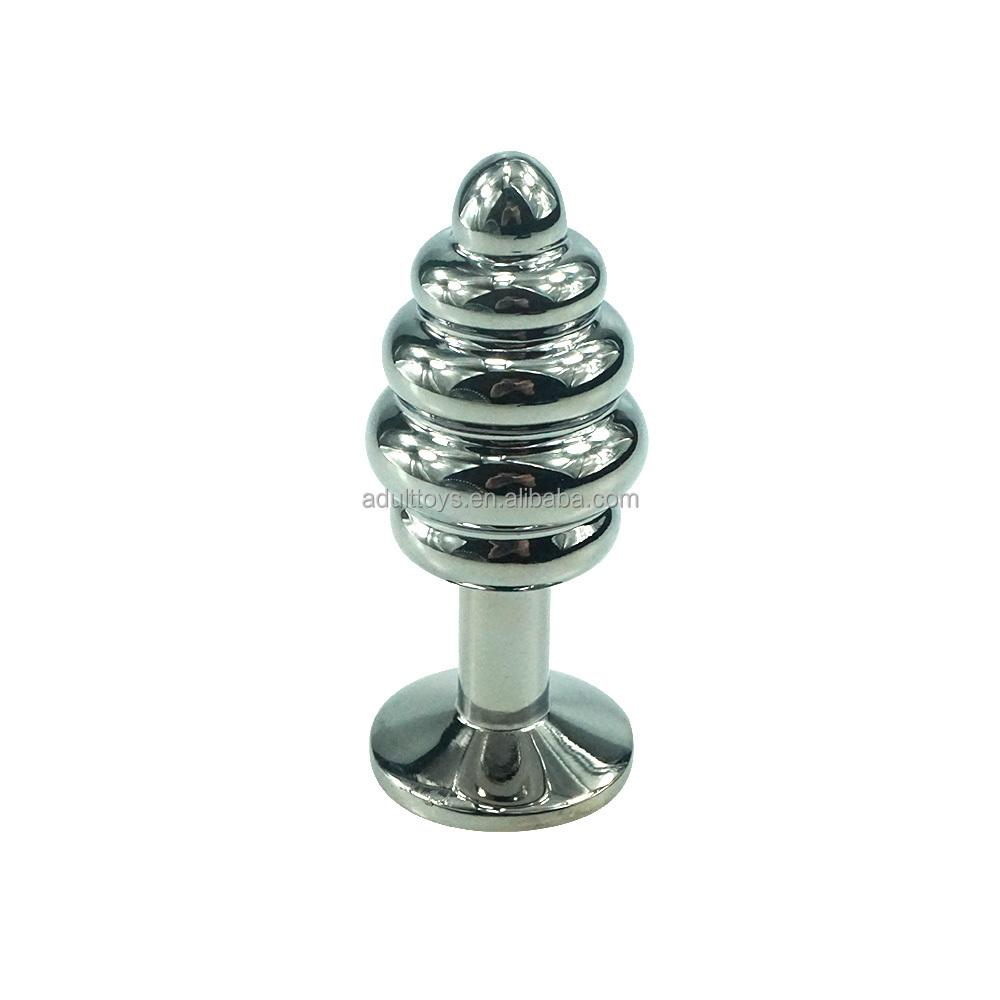 Small Size Heavy Metal Screw Anal Plug Sex Toy For Butt