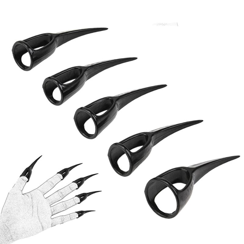 New Black Finger-cot Set Slave Game Plastic Nail Bondage Sex Toy Adult Fetish Restraint For Bdsm