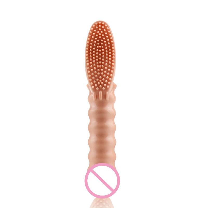 Soft Clitoris Stimulation Brush Vibrating Pussy Sleeve G Spot Vagina Finger Vibrator Sex Toy For Woman Massage Adult Sex Product