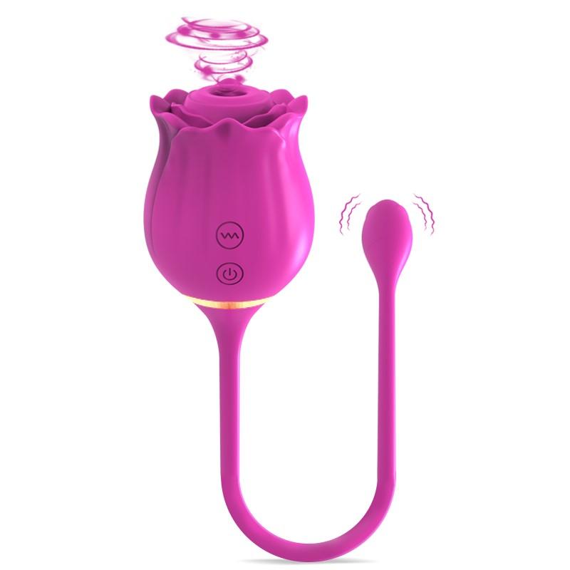 Waterproof Silicone Rose Vibrator Usb Charging 8 Speed Clitoris Masturbator Suck Egg Vibrating For Female