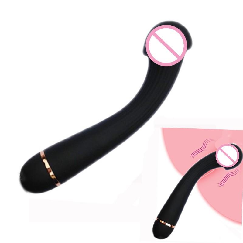 Black 10 Speed G Spot Vibration Silicone Dildo Butt Plug Pussy Massager Sex Toy For Female Male