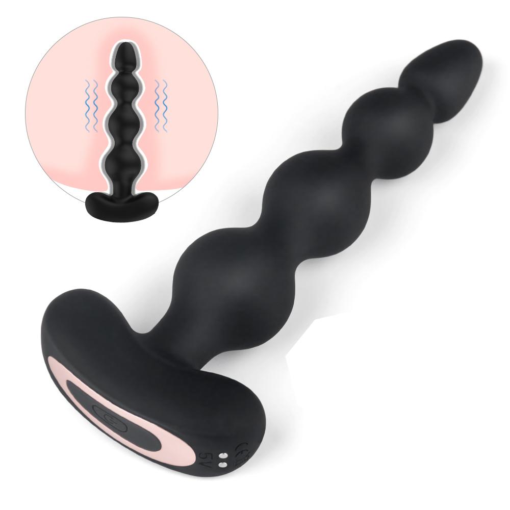 Long Anal Beads Silicone G Spot Massager Clitoris Anal Beads Butt Plug Vibrator Erotic Prostate Vibrator For Women Men