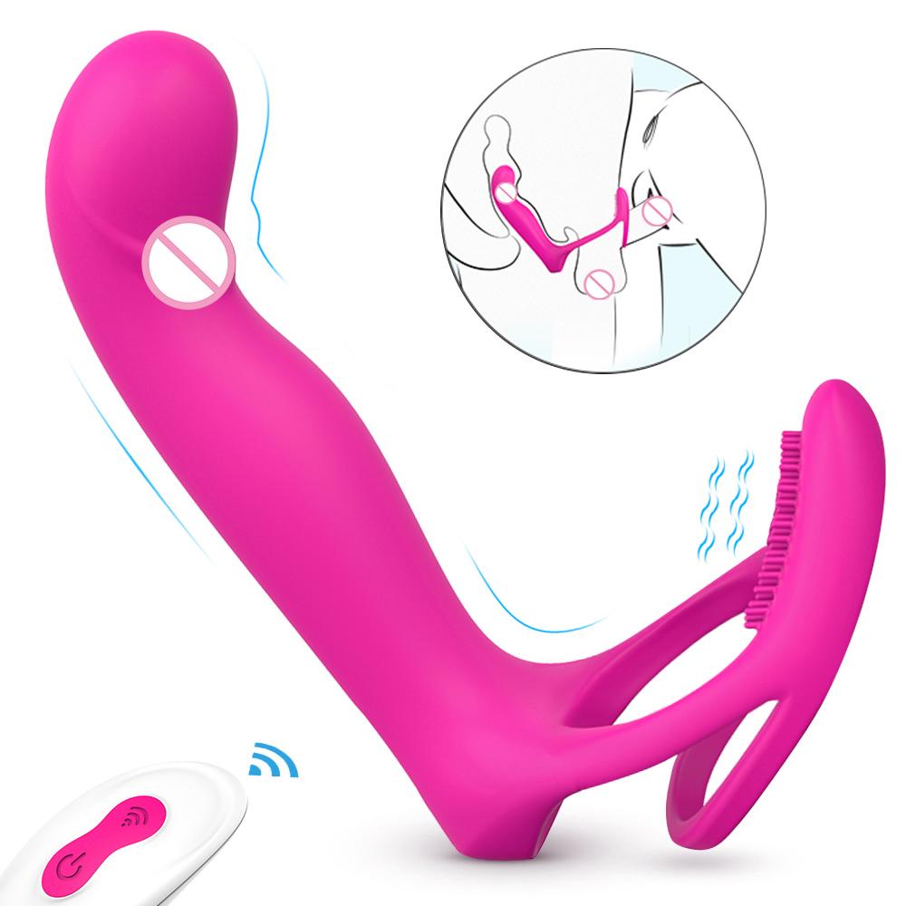 Rechargeable Remote Mens Female Dildo G Spot Sex Silicone Cock Penis Ring Vibrator Anal Vibrating Cock Ring For Couple