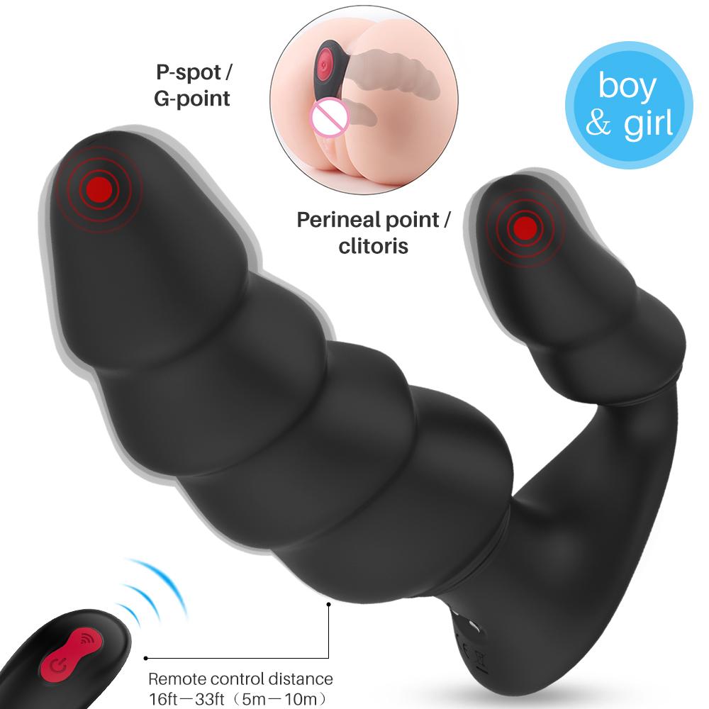 9 Vibrations Remote Control Anal Beads Dildo Prostate Massage Vibrating For Sex Toys P G Spot Stimulation Men Women
