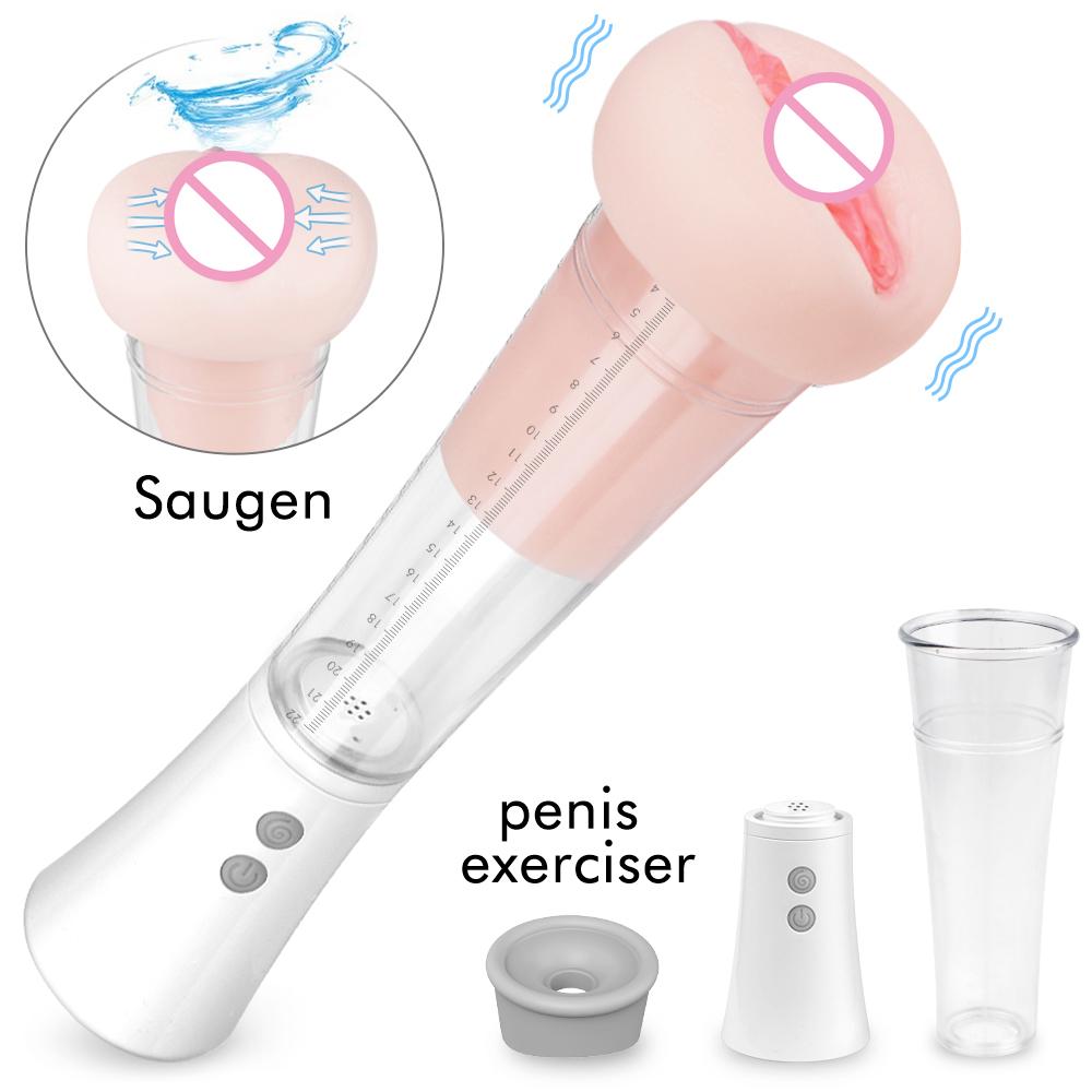  Artificial Vagina Sex Toys Pussy Automatic Penis Massage Machine Adult Pour Hommes Se Masturber For Men Masturbating