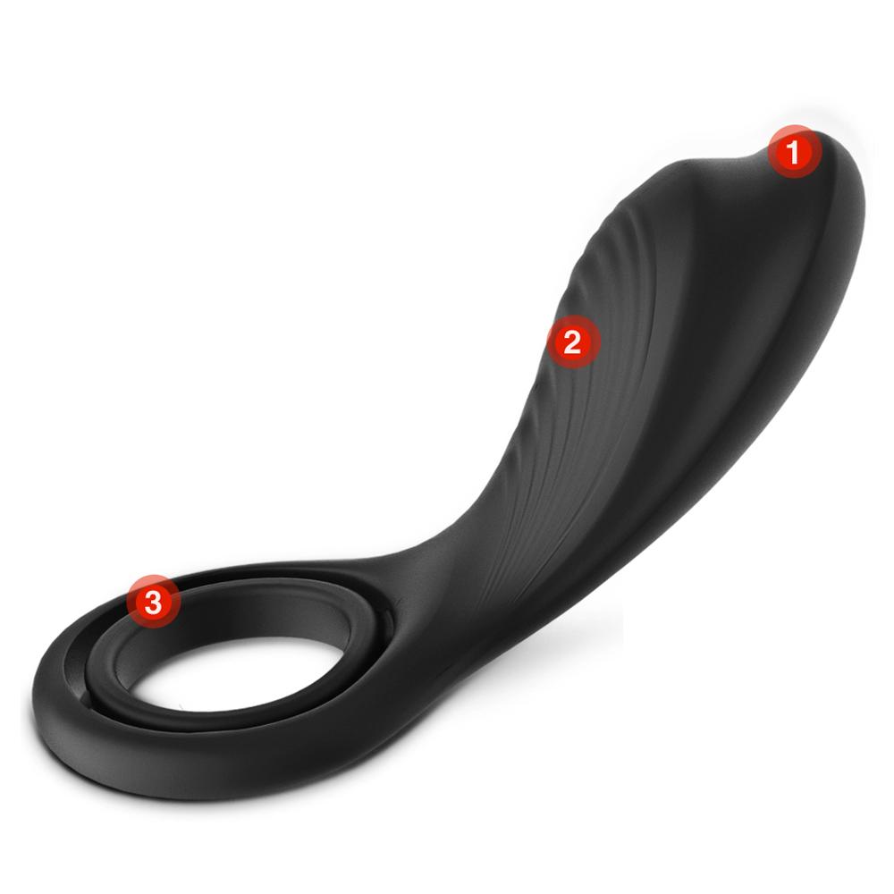  Silicone Penis Sleeve Vibrating Big Cock Ring Sex Toy For Man