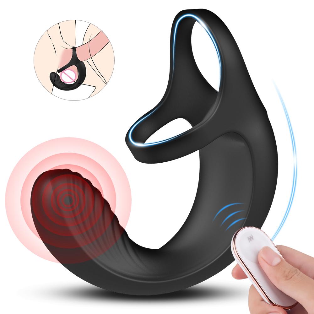 Rechargeable Vibrating Cock Charge Penis Ring Massage Vibrator Glans Silicon Cock Rings Sex Toys Men Penis