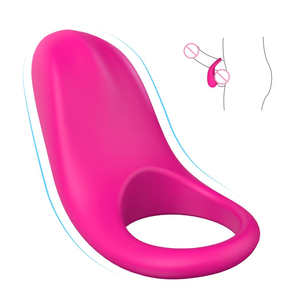  Sex Ring Vibrator Vibrating Glans Cock Penis Silicone Rubber Sex Toys Lock Ring For Men