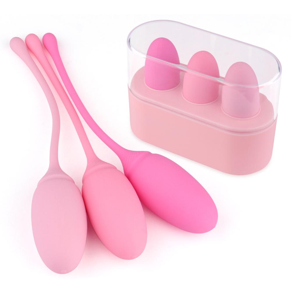  Silicone Natural Women Vaginal Pelvic Floor Exerciser Ben Wa Balls Kegel Balls Set For Tightening Massager