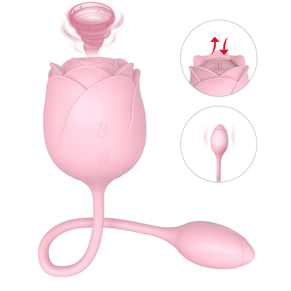 Drop Shipping Nipple Suckers Clitoral Sucking Vibrator Rose Tongue Vibrator Sex Toys For Woman