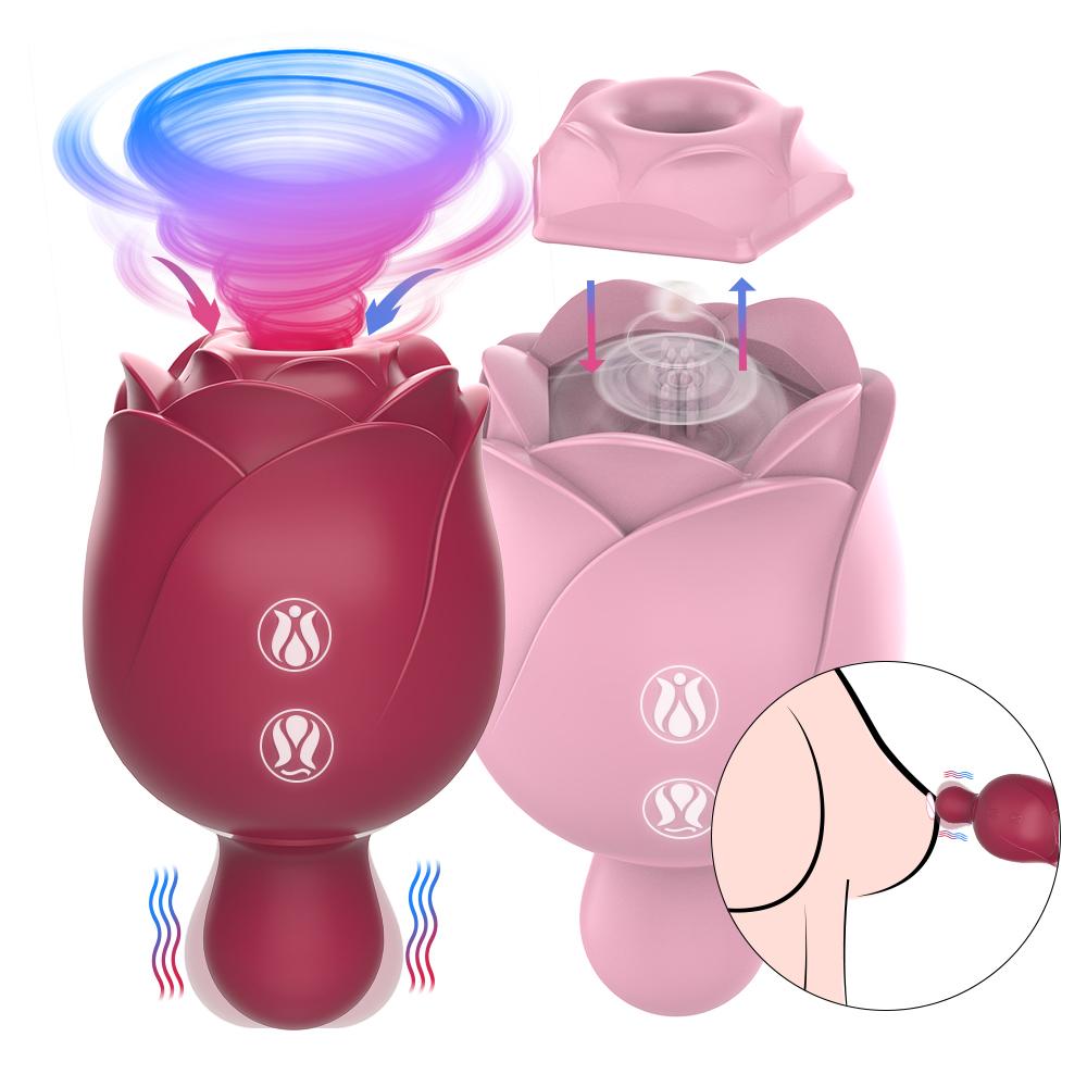Drop Shipping Sex Toy Nipples Clitorals Stimulator Rose Flower Vibrator Clitoral Sucking Vibrator Sucking