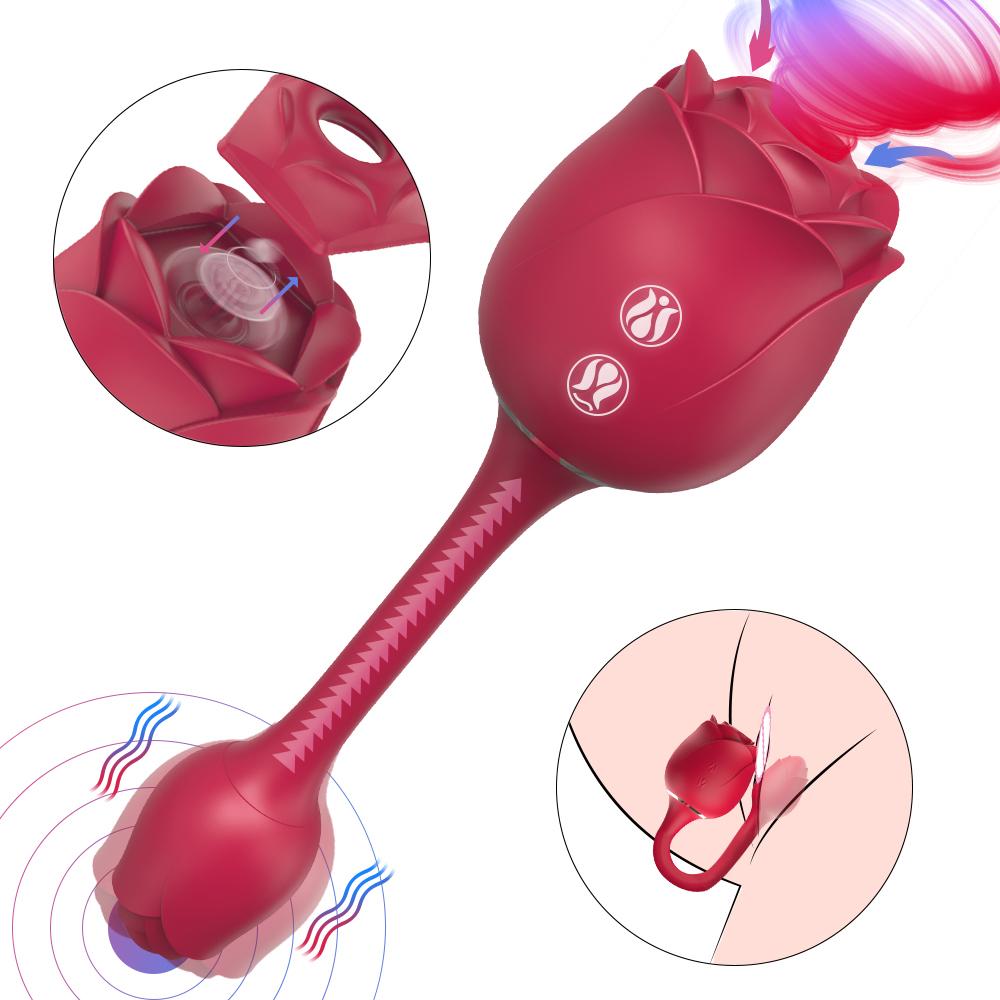 Drop Shipping Suction Vibrator G Spot Rose Clitoris Sucking Vagina Vibrator Sex Toys For Woman