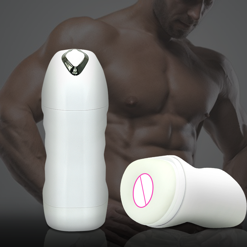 Male Silicone Vibrator Suck 10-frequency Double Vibration Masturbator Cup Sex Toy For Man Masturbation