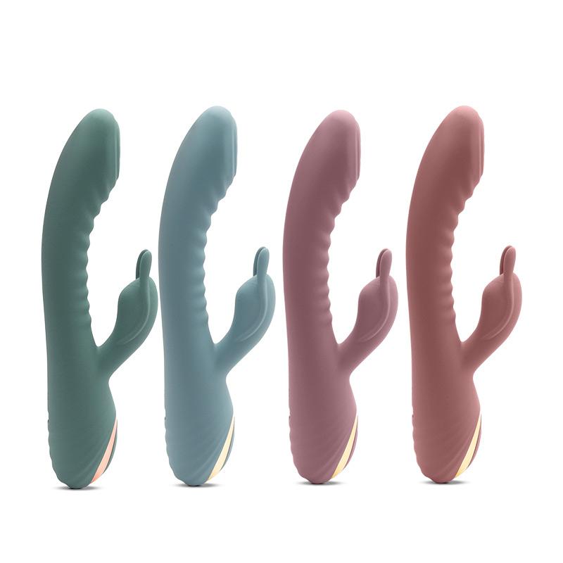 Dual Head Adult Dildo Silicone Sex Toy Slap Stimulation Vaginal Powerful Clit Pussy Vagina Vibrating Rabbit Vibrator Masturbator