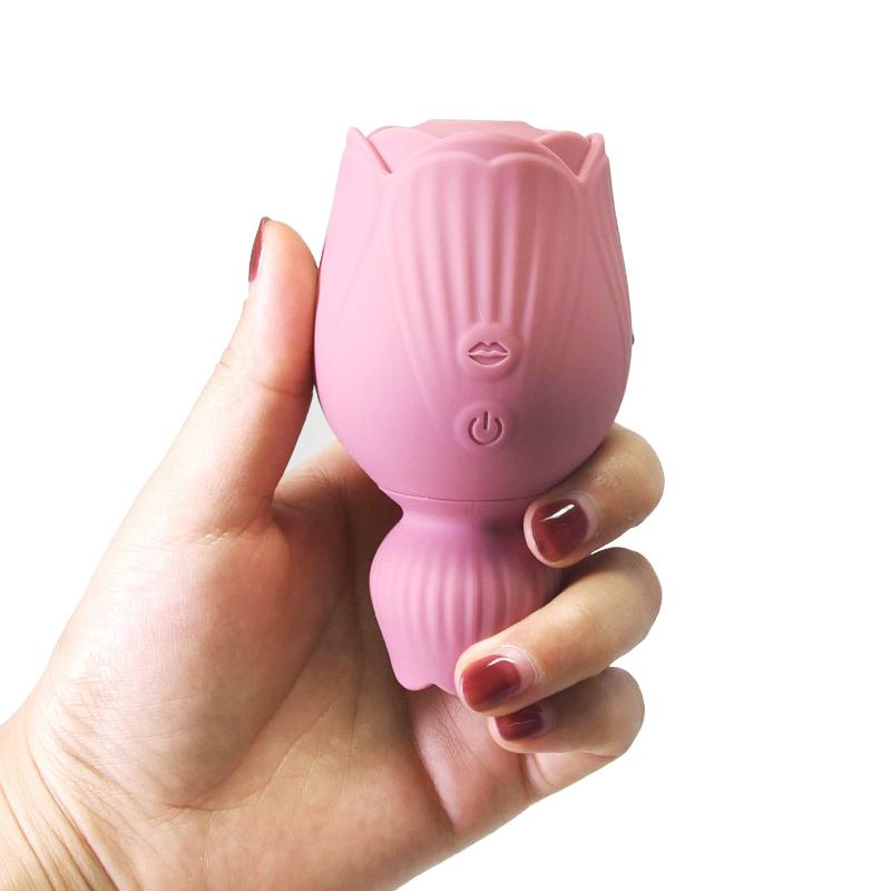 Rose Shape Vagina Sucking Vibrator Intimate Good Nipple Sucker Oral Licking Clitoris Stimulation Powerful Sex Toys For Women