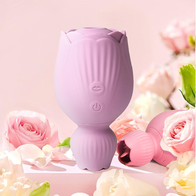 Rose Shape Vagina Sucking Vibrator Intimate Good Nipple Sucker Oral Licking Clitoris Stimulation Powerful Sex Toys For Women