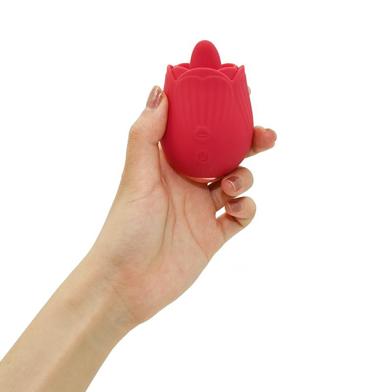 Red Flower Wireless Clitoris Red Rose Vibrator Tongue Clit Licking Clitoris Stimulator Rose Vibrator Sex Toys For Woman