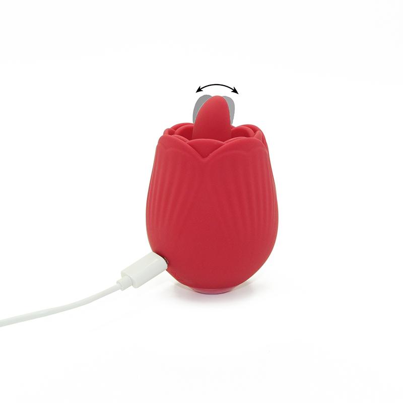 Sex Toy Mini Rose Rechargeable Licking Vagina Nipple Clitoris Stimulator Clit Clitoral Stimulation Sucking Vibrator For Women