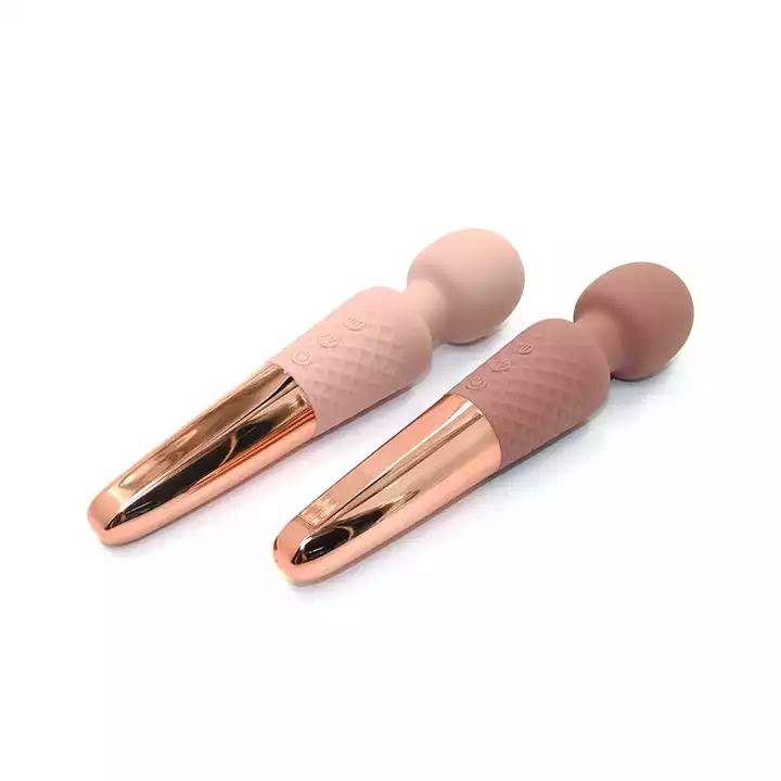 Wosilicone Soft Silicone Vibrating Wand Massager 10 Modes Waterproof Magic Adult Av Wand Stimulation Female Av Vibrator