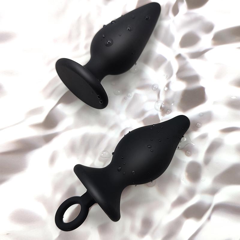 Factory Wholesale Black Anal Plug Silicone Cheap Anal Sex Toys Dilator Multi Size Butt Plug
