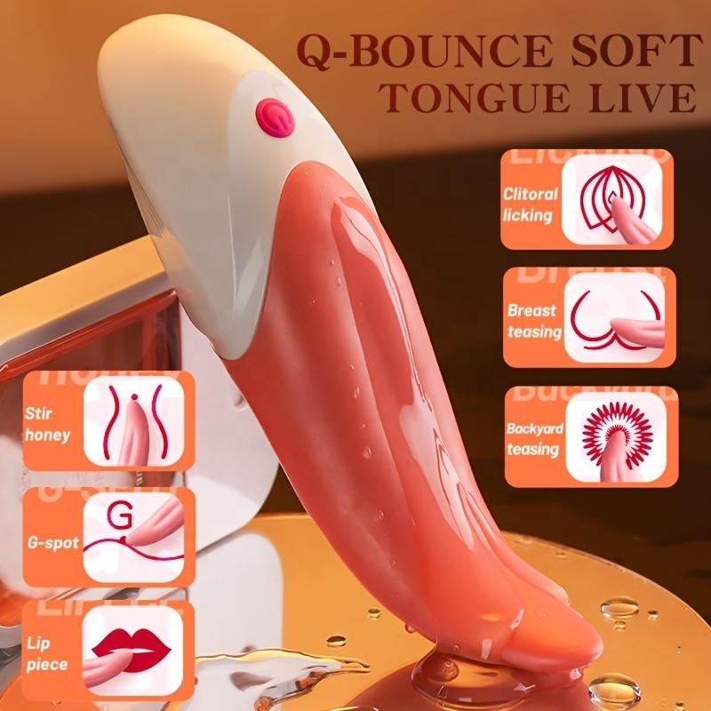 Wholesale Sex Vibrator Toy For Women G Sport Massage Clitoral Breast Tongue Licking Adult Sex Stimulator Rechargeable Toy