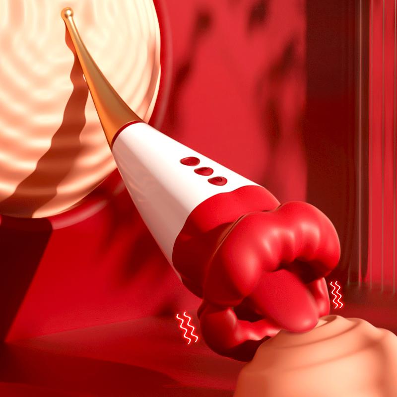  Wholesale Powerful Tongue Licking Nipple Clitoral Stimulator Rose Female Adult Vibrator Sex Toys For Woman