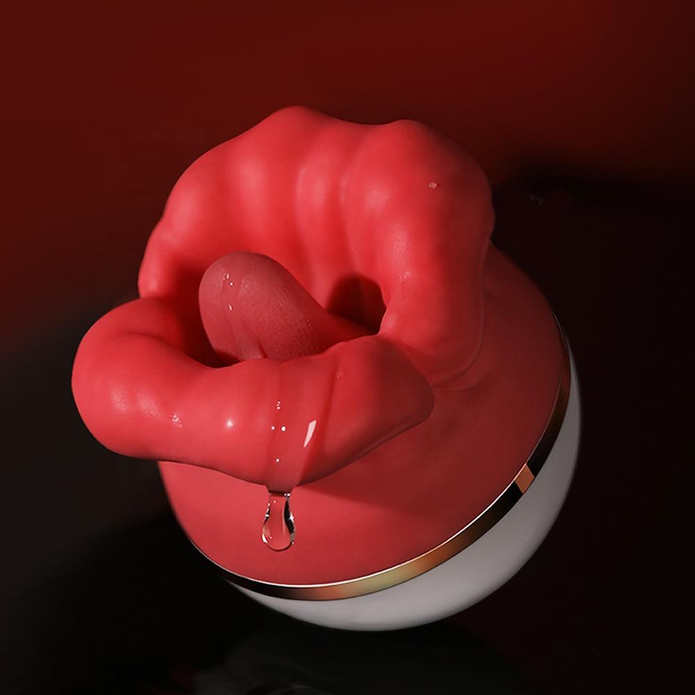  Wholesale Powerful Tongue Licking Nipple Clitoral Stimulator Rose Female Adult Vibrator Sex Toys For Women