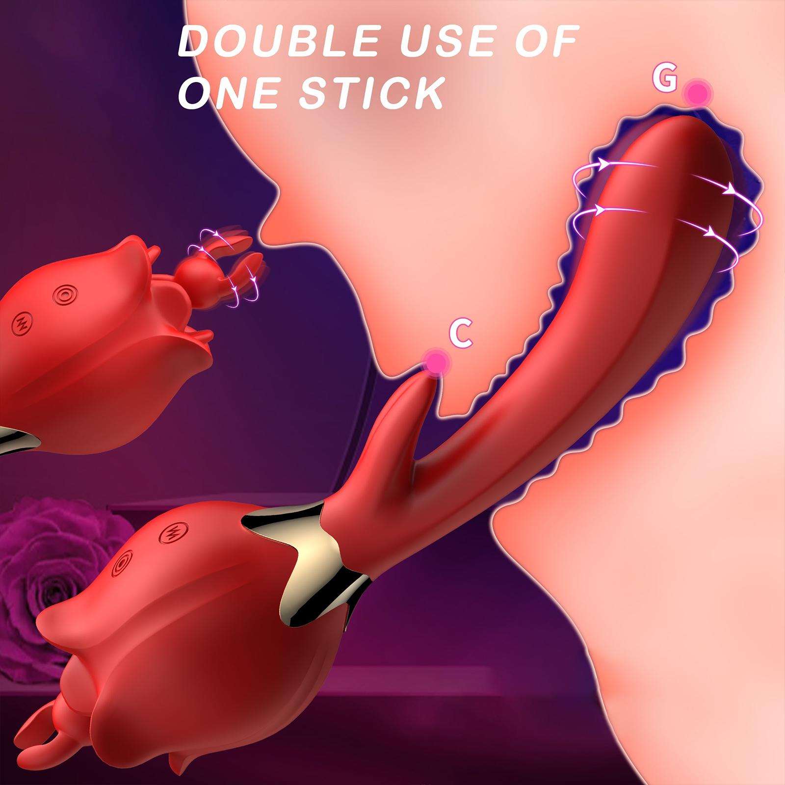  2 In 1 Nipple Clamps Vibrating Clitoral Stimulator G-spot Massage Vibration Wand Dildo Sex Toys For Women Adult