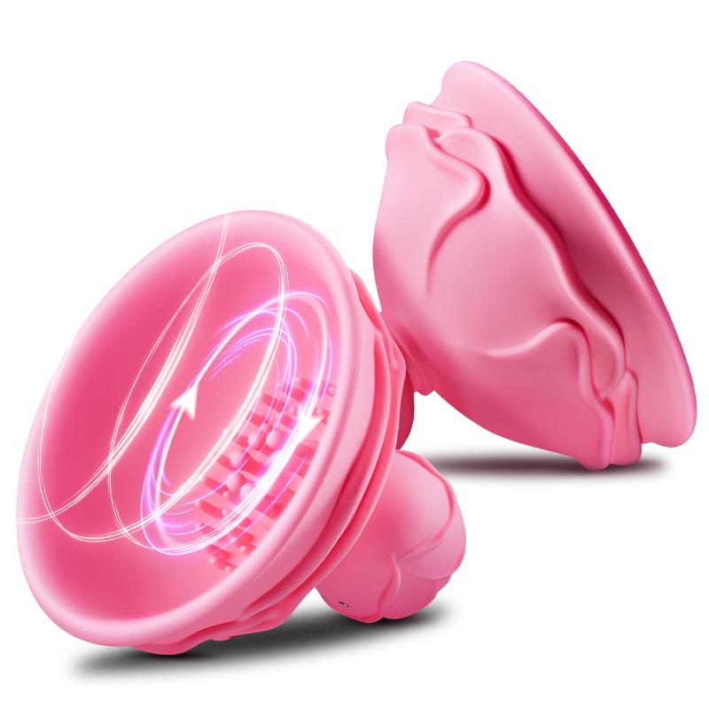  Manufacturer Factory 10 Frequency Rotation Breast Massager Rose Vibrator Adult Sex Toys