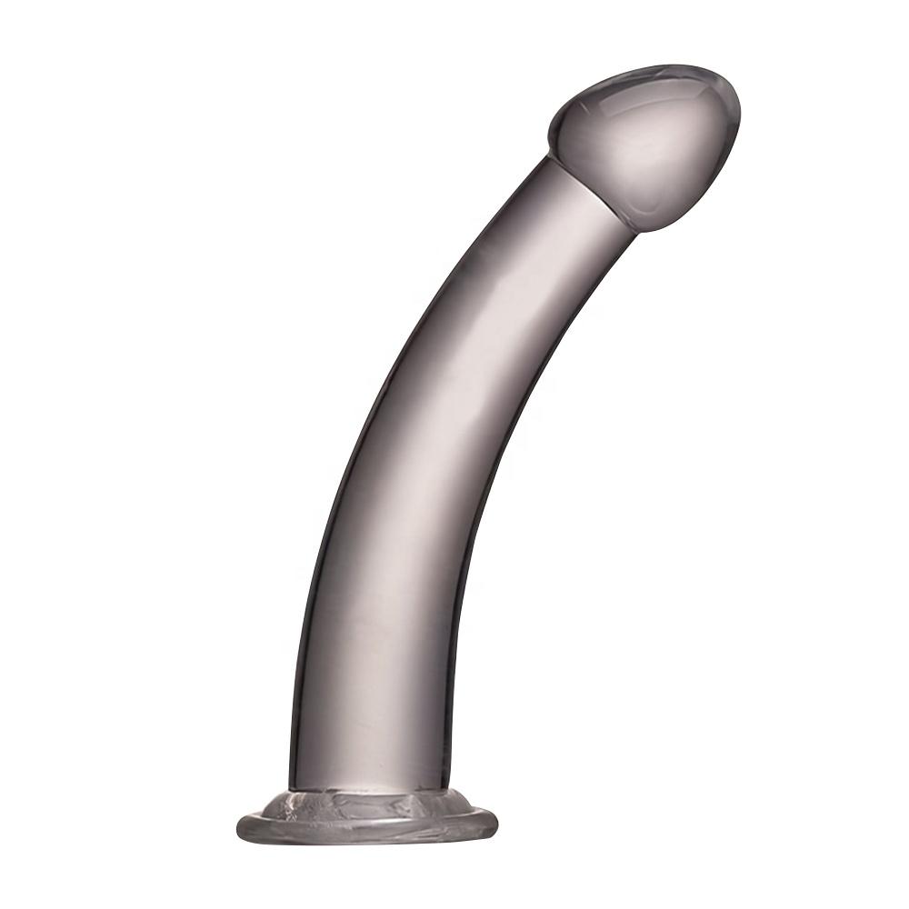  Wholesale Waterproof Adult Sex Toy For Anal Plug Dildo Female Vaginal Ass Transparent Crystal Dildo Masturbation Women