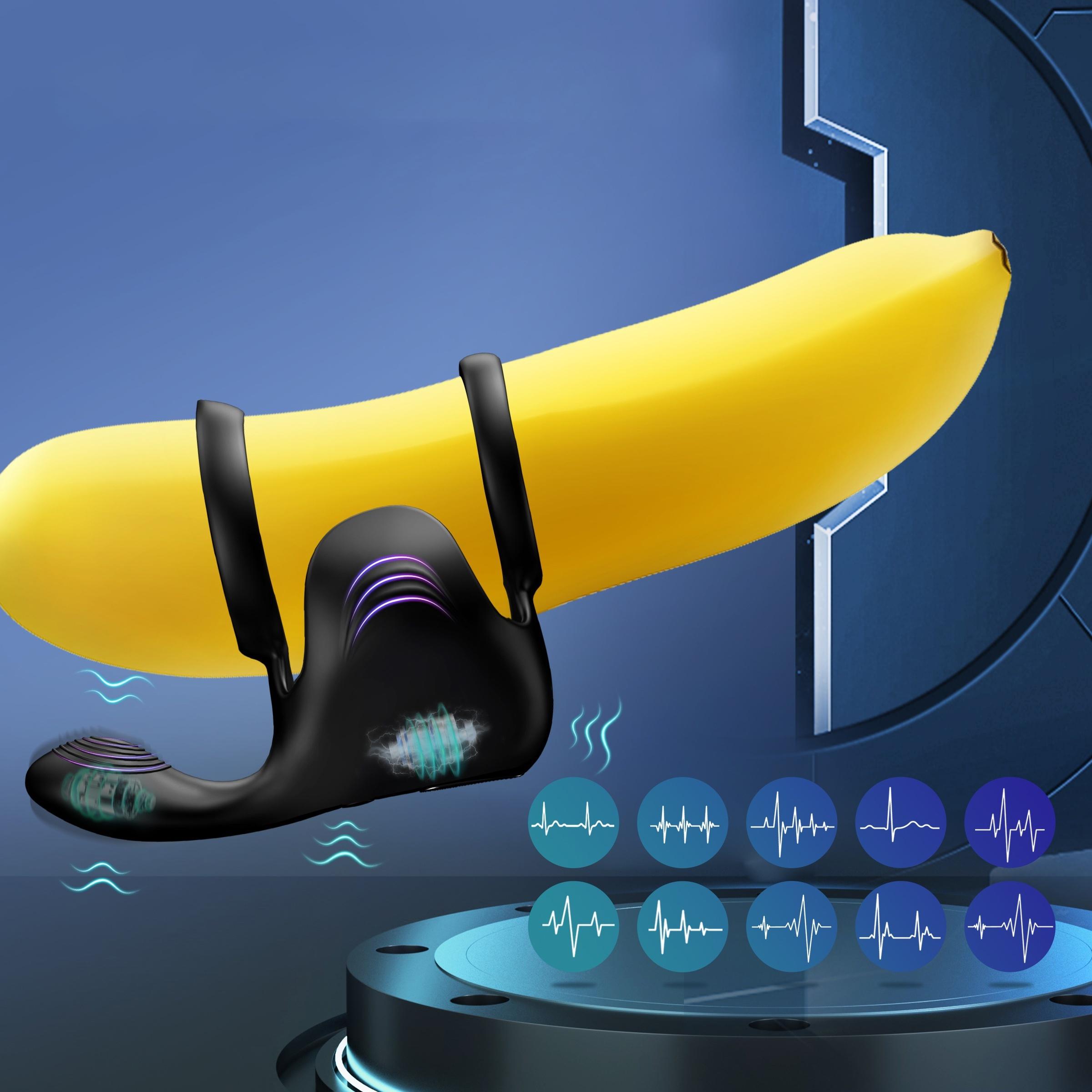  Factory Wholesale Pocket Silicone Delay Ejaculation Penis Cage Vibrating Cock Ring Sex Toys For Men