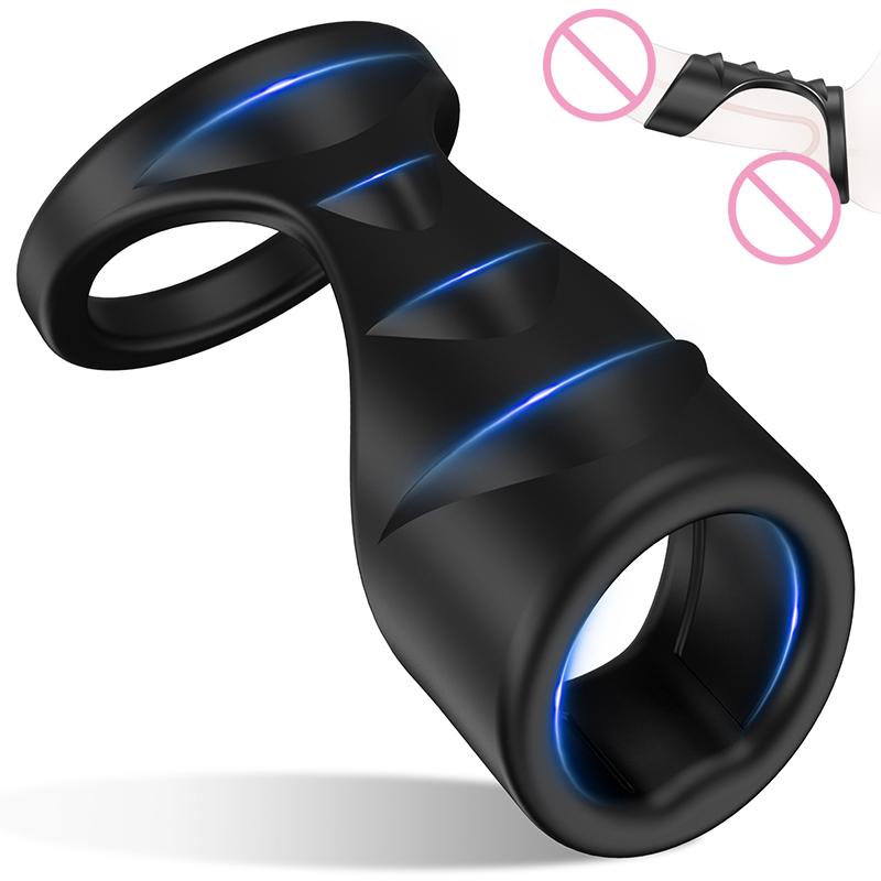 Liquid Silicone Erection Enhancing Penis Ring Delay Ejaculation Cock Ring With Texture Stimulation For Couple Sex