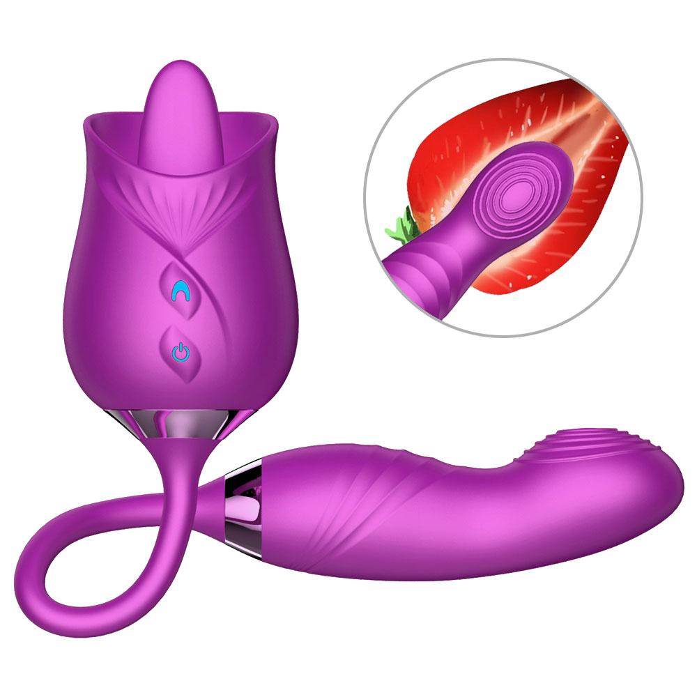 Hot Sale Waterproof Silicone Licking The Clitoris Nipple Stimulator Tongue Licking Rose Tongue Licking Vibrator Egg Masturbator
