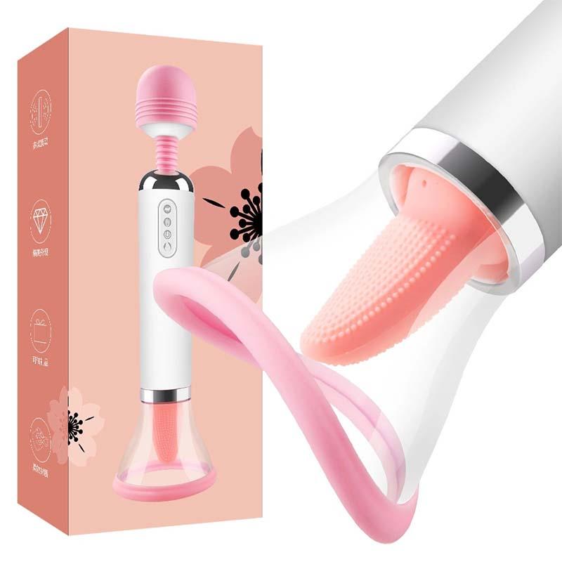 Nipple Sucking Clitoral Stimulator Licking Tongue G-spot Vibrator
