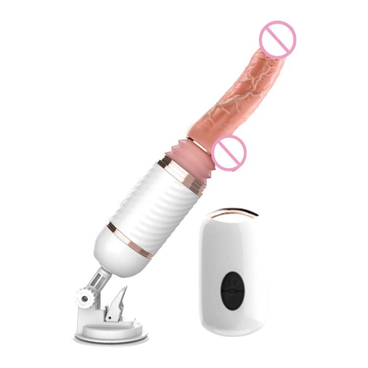 Hot Selling Remote Controlled Vibrate Automatic Telescopic Dildo Heated Vibration Artificial Penis For Woman