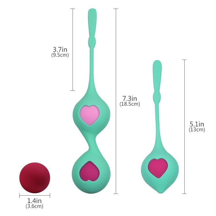 Soft Silicone Small Lover Tennis Shape Stress Kegel Balls For Vagina Exercise Masturbation Ball