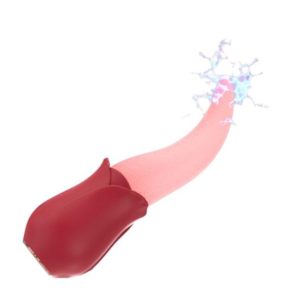 Strong Power Licking Rose Tongue Vibrator Massage Vibration Tongue Vibrator For Woman