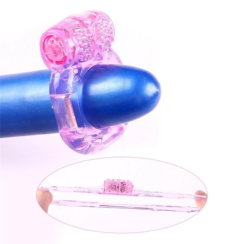 Men Adult Sex Toy Cock Penis Ring Vibrator Silicone Rubber Male Products Strong Delay Ejaculation Penis Ring
