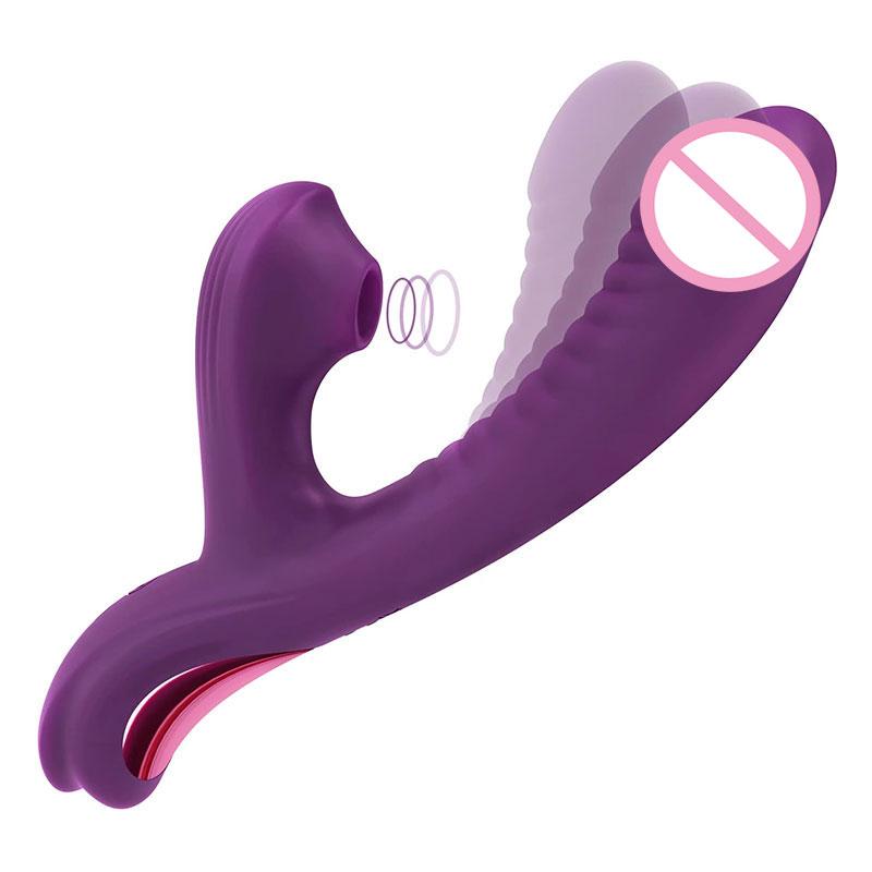 2 In 1 Female Clitoral Stimulation Sucking Rabbit Vibrator