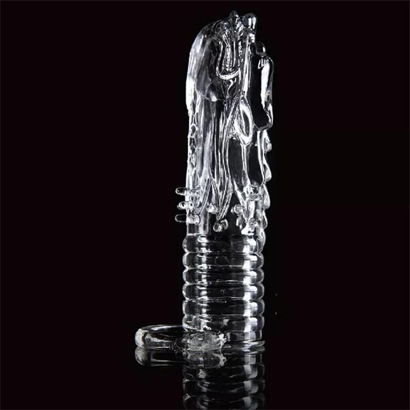 Man Sex Dotted Condom Sex Shop Female Silicon Rubber Penis Condom