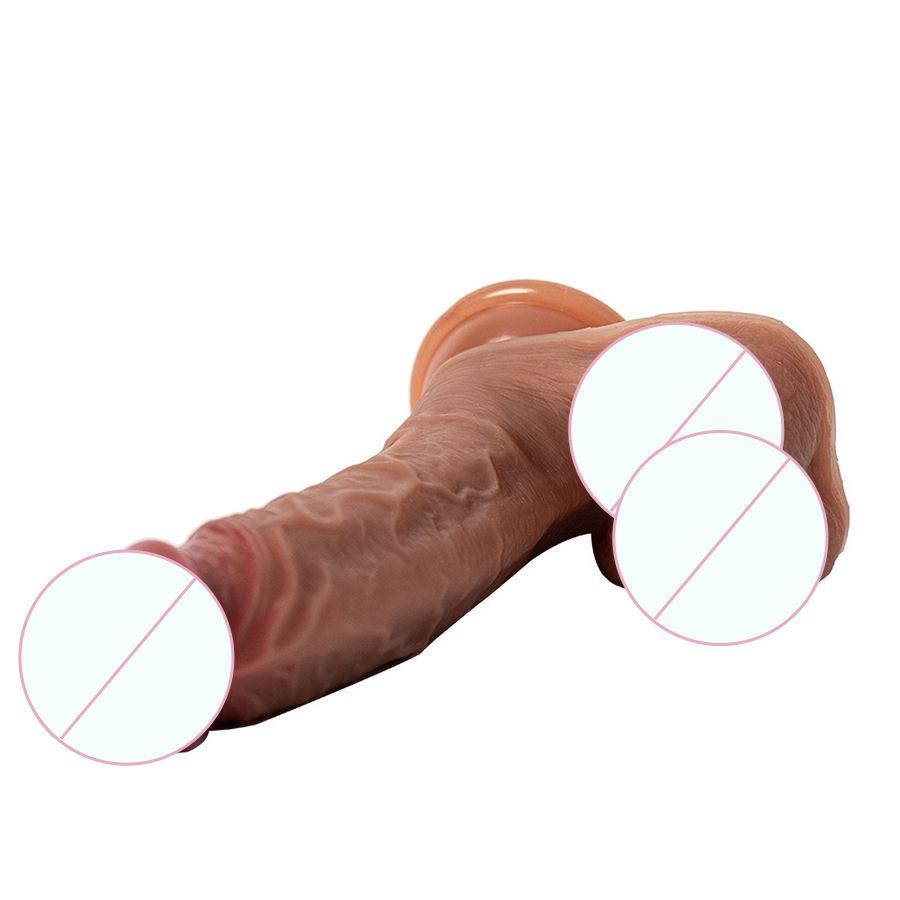 Wholesale Cheap Dildo Artificial Penis Liquid Silicone Realistic Dildo For Women Adult Sex Toys Suitable Beginner Wearing Dildo%
