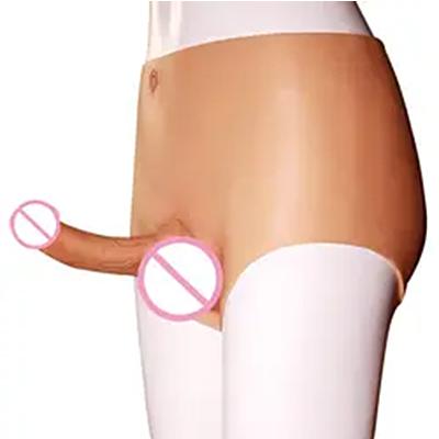 Soft Adult Men Hollow Artificial Penis Underwear Women Man Masturbation Wearable Realistic Silicone Dildo