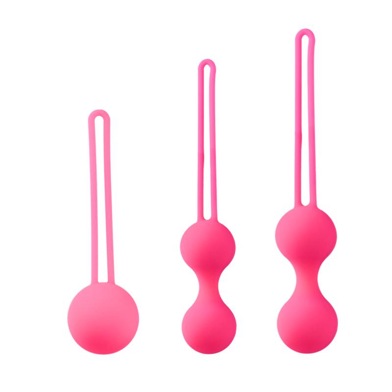 Lady Vagina Toy Pink Purple And Blue Kegel Ball Sex Toy For Woman