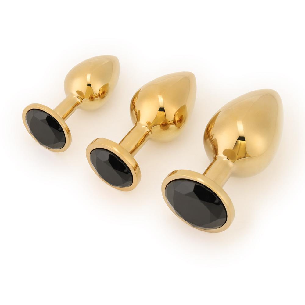 Wholesale Gold Metal Plug Anal Couple Games Anal Adult Product Sex Toys