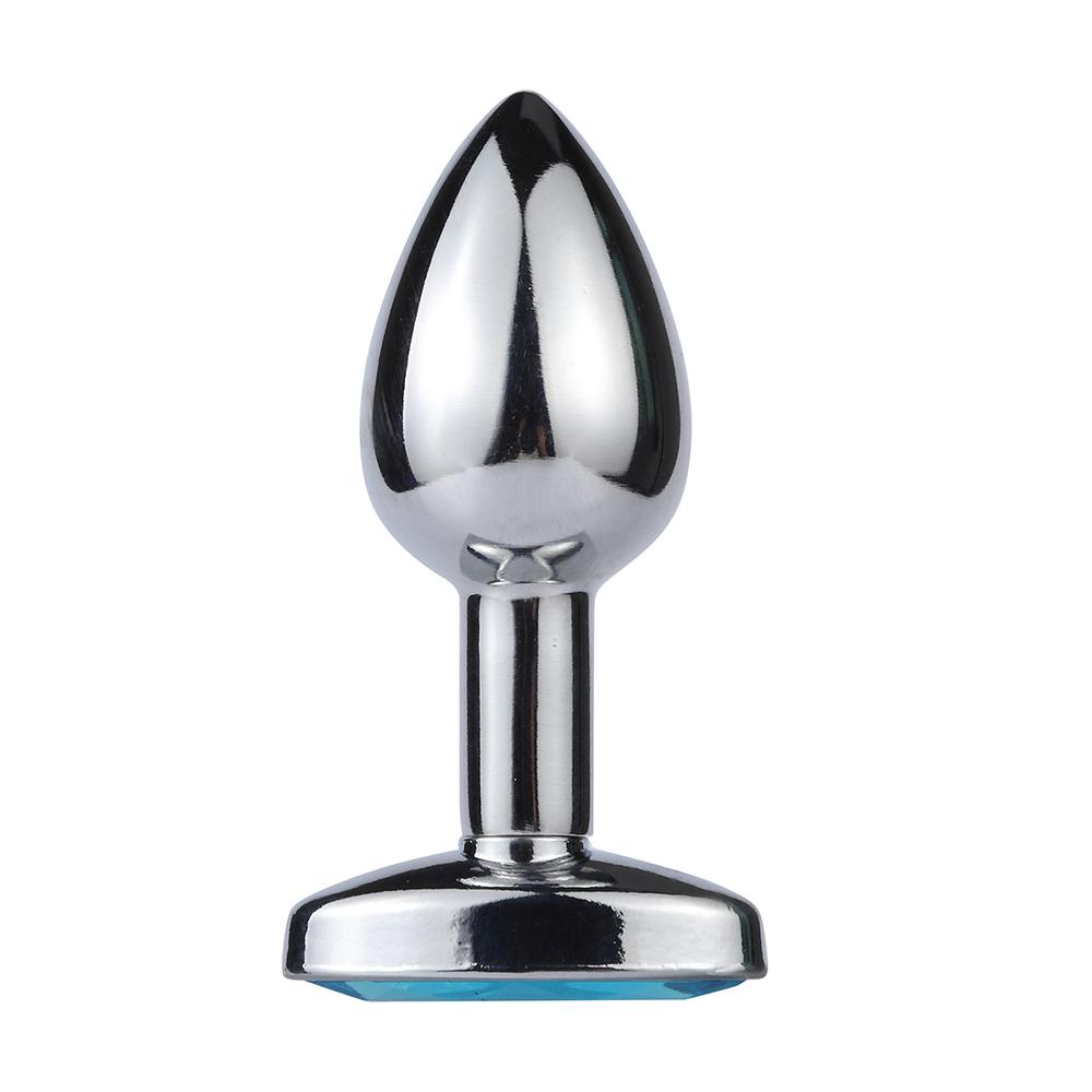 Top Selling Oval Metal Posterior Chamber Anal Plug Adult Product Sex Toy Metal Anal Plug