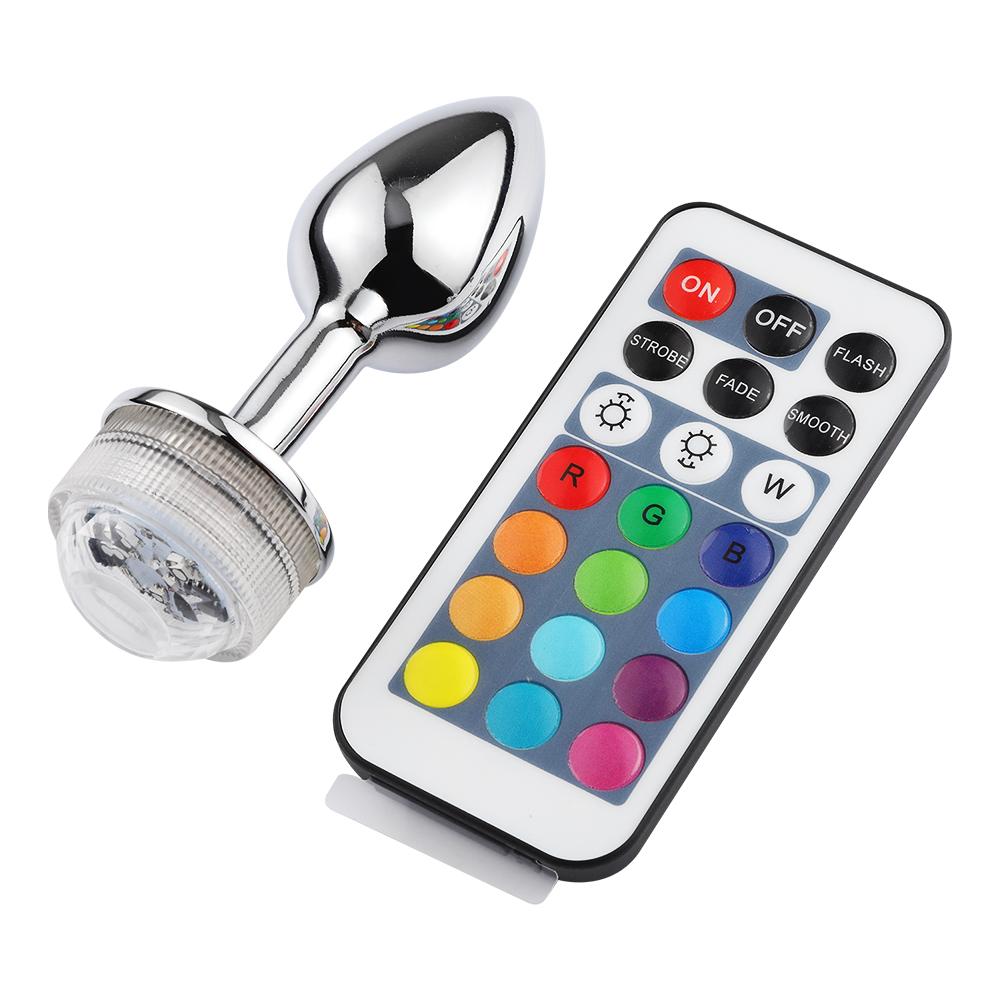 G Spot Wireless Remote Control Stainless Steel Anal Butt Plug Vibrator Anal Sex Toys Male Vibrating Prostate Massager