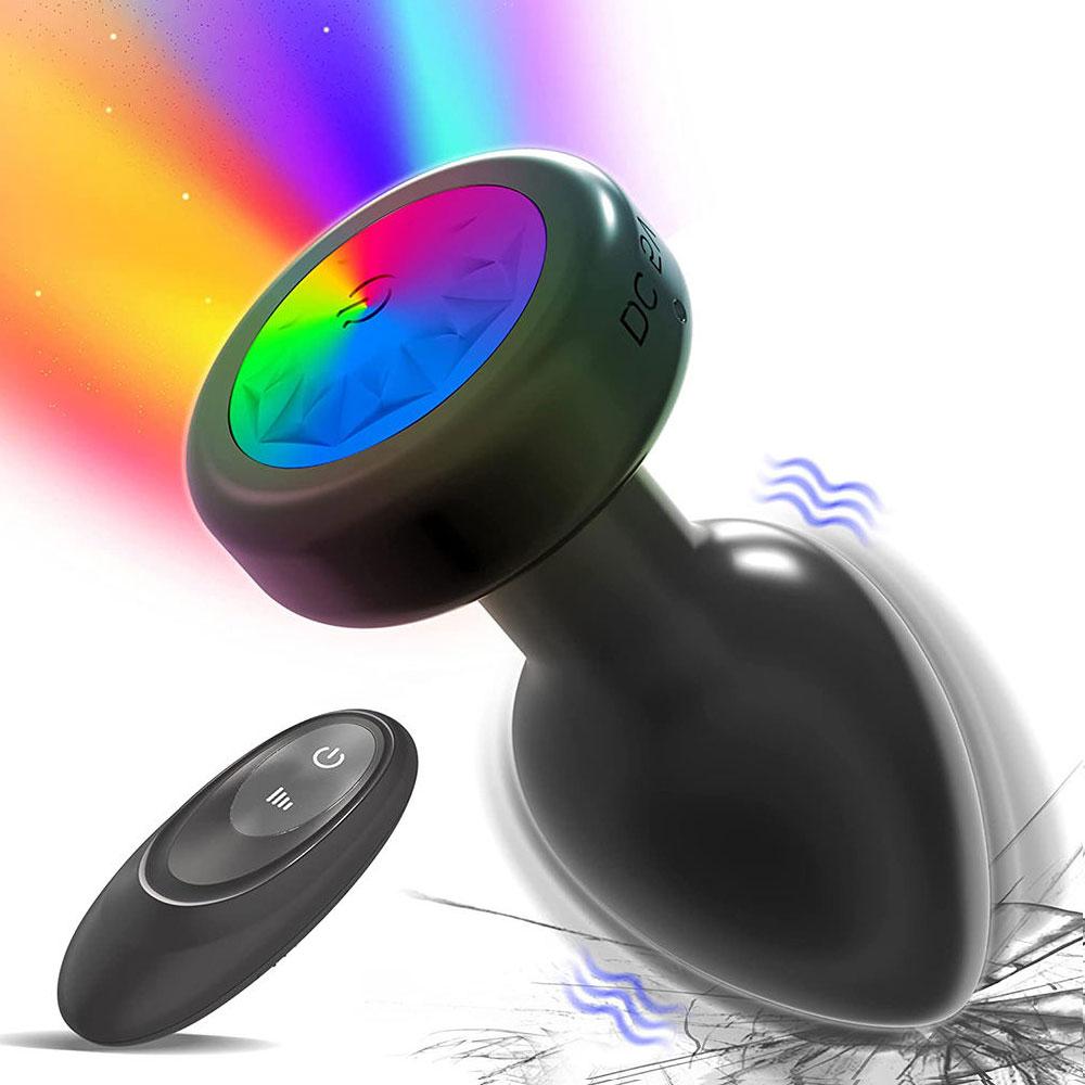 Gelance Colorful Adult Product Sex Toy Oval Posterior Chamber Electric Anal Plug Remote Control Metal Anal Plug