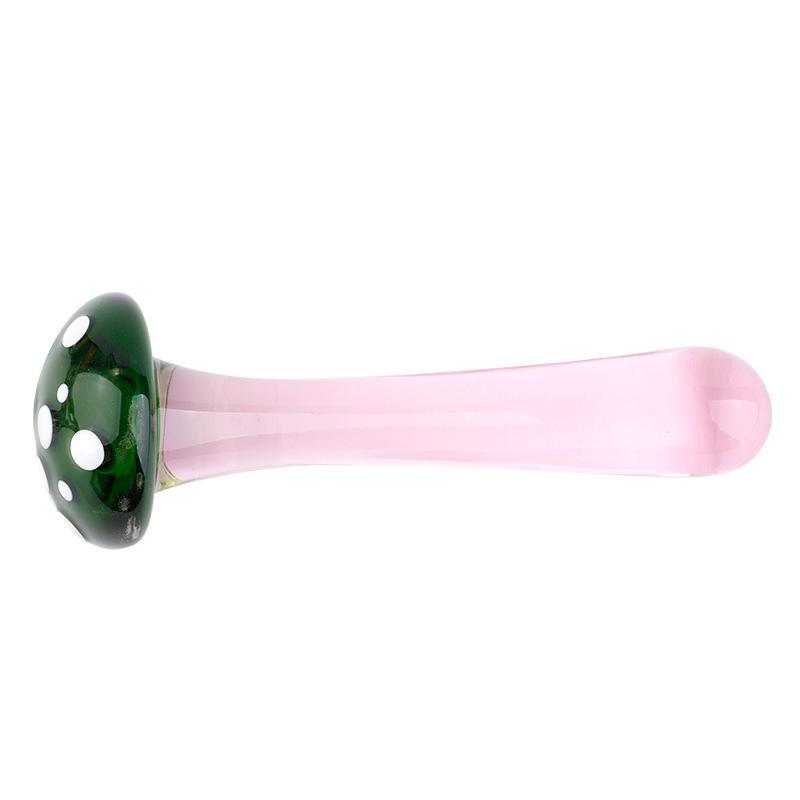 Hot-selling Glass Sm Crystal Transparent Mushroom Anal Plug Butt Pleasure Funny Adult Toys